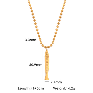สร้อยคอจี้รูปปลาทะเลแบบมินิมอล <span class=keywords><strong>MSX</strong></span> Hypoallergenic สแตนเลสสตีลเคลือบ PVD ทอง 18K พร้อมลูกปัดและโซ่สำหรับเครื่องประดับกันน้ำ - Product Image 6
