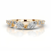 Nouvelle arrivée 2025, bague éternelle en argent 925 en forme de V, vague incurvée, moissanite, pour mariage, fiançailles, cadeaux de Noël