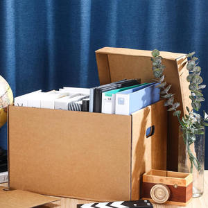 Cartoni di archiviazione per documenti d'archivio marrone Kraft scatole sfuse prive di acido in cartone ondulato tamponato per archiviazione di foto scatola d'archivio - Product Image 4