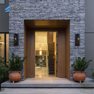 Puerta Principal Clásica de Madera Maciza con Patrón Tallado a Mano y Bisagras Resistentes para Villas y Mansiones de Lujo - Product Image 6