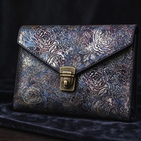 Tissu en cuir synthétique floral gaufré en PU pour sacs à main, chaussures et ameublement