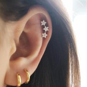 2025 nuevos pendientes de estrella de circón que combinan con todo chapados en oro de 18 quilates de moda de Plata de Ley 925 delicada de alta calidad para regalo de mujer - Product Image 5