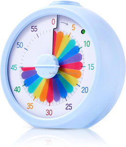 Temporizador Visual de 60 Minutos para Niños con Volumen Ajustable, Herramientas de Gestión <span class=keywords><strong>del</strong></span> Tiempo con Diseño de Arcoíris y Funcionamiento Silencioso - Product Image 1