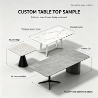 Ensemble de table et chaises de salle à manger en aluminium et ardoise, résistant à l'eau, pour l'extérieur, idéal pour hôtels, restaurants, revente et villas