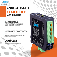Módulo de entrada analógica de 8 canales 4-20ma Digital RS485 Modbus TCP Ethernet Remote I/O Control de acceso remoto en cascada para PLC