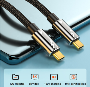 Đầy Đủ Chức Năng Cho Thunderbolt 4 Cáp USB 40G 8K Loại C Pd 100W Nhanh Chóng Sạc USB-C Cáp Dữ Liệu Cho MacBook - Product Image 3