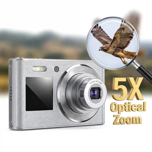 New Arrival 64MP Travel Camera 2.8 Inch IPS Vlogging 5X Optical Zoom 5K Video 4K Ultra HD Digital Camera