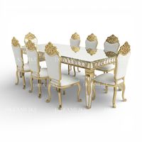Table de salle à manger de luxe au design moderne en acier inoxydable durable avec plateau en verre trempé pour banquets d'hôtel et événements extérieurs