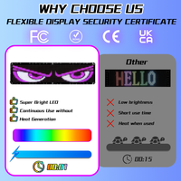 Pantalla LED Ojos de Diablo con APP Inteligente Programable DIY Color RGB y Animaciones para Accesorios de Auto Camión y Luces de Coche