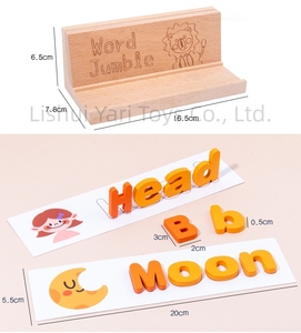 Puzzles en bois, cartes flash, <span class=keywords><strong>jeux</strong></span> d'association, activités préscolaires, jouets d'<span class=keywords><strong>orthographe</strong></span>, alphabet ABC, jouets éducatifs pour les tout-petits - Product Image 6