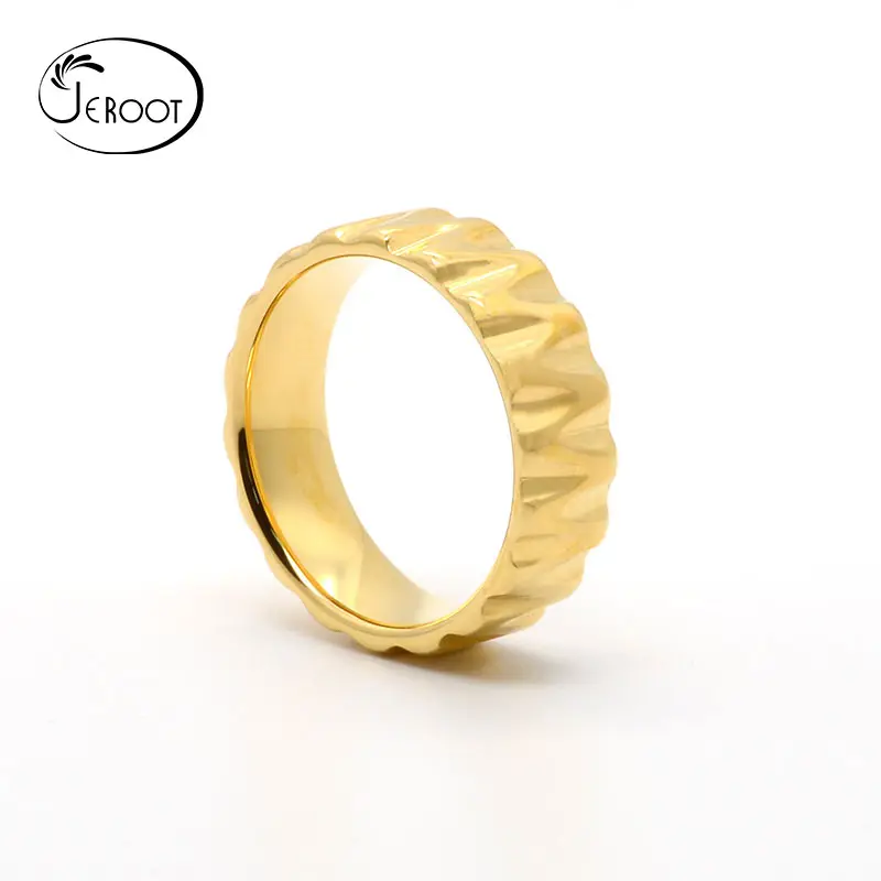 2022 trending carven gold stainless steel anti tarnish Ring for men