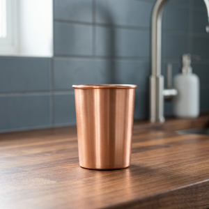 <b>Copper</b> Glass Double Wall Insulated Minimalist Design Solid Color Unisex Gift for Hot Drinks - Product Image 4