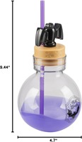 Botella de Agua de Halloween de 30 oz con Logotipo Personalizado, Tapa Extraíble y Pajita, Diseño Espeluznante, Plástico Duradero Libre de BPA