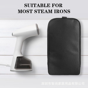 Travel Steam Iron Storage Bag Nylon Black Zipper Closure Portable Carrying Case For Handheld Steamer Garment Bags - Product Image 4