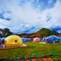 Dôme Igloo Transparent Luxe « Full House » en PC, Maison Bulle d'Extérieur pour Glamping et Restaurant, Design Premium