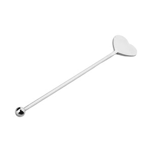 Bâtons de Swizzle en acier inoxydable personnalisés en forme de coeur de luxe accessoires de barre d'agitateur de café en métal personnalisés - Product Image 1