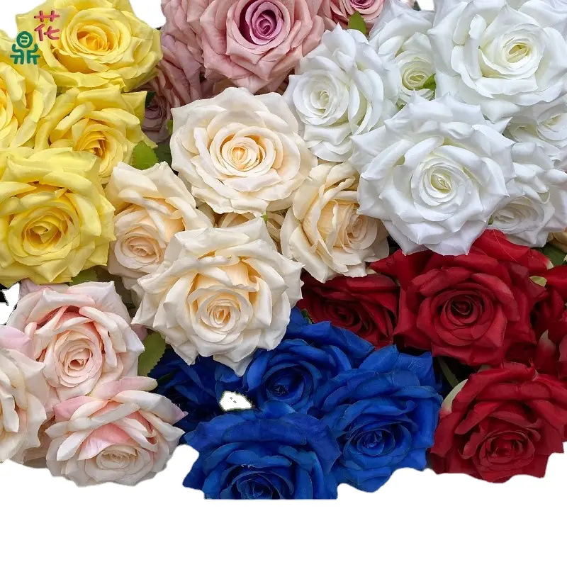 LFH 7 tête 9 rose bouquet Dutch Rose décoration européenne fleurs fabricants direct soie fleur