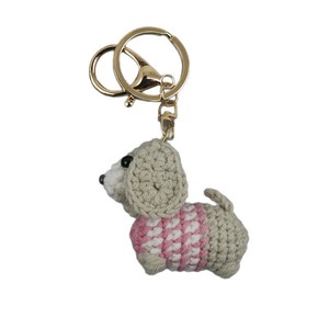 Sevimli El Yapımı Amigurumi İplik 3D Tığ İşi Dachshund Anahtarlık Oyuncak Örme Mini Evcil Hayvan Köpek Yavrusu Bebek Lüks Çanta Süsü Kolye Ucu - Product Image 6