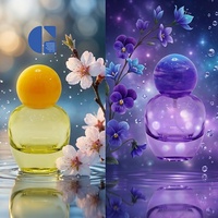 Flacon de parfum vide de luxe personnalisé de 30 ml, rechargeable, en verre coloré, avec bouchon rond, excellent cadeau pour les femmes