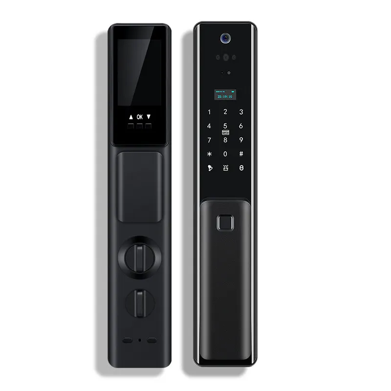 Cerradura biométrica inteligente para puerta, dispositivo de cierre con huella dactilar, Wifi, con cámara interior, para muebles