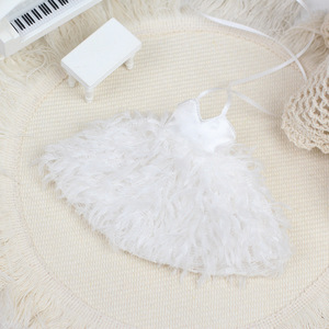 Robe de poupée Zsiga avec jupe en plumes et bretelles, 20cm, pour poupées Blythe Ob24 Azone, vêtements pour filles - Product Image 3