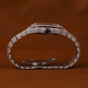 Reloj de Moissanita con Corte Brillante VVS1, Cuadrado, Estilo Antiguo, Hip Hop, Lujo, Cuarzo, Moda, Negocios, Esfera de Cristal, Colección - Product Image 5