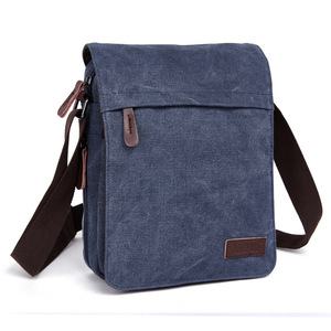Bolso <span class=keywords><strong>Bandolera</strong></span> Vintage Británico de Lona para <span class=keywords><strong>Hombre</strong></span>, Bolso Cruzado de Alta Calidad con Cierre de Cremallera, Bolso de Hombro para Viajes de Negocios - Product Image 1