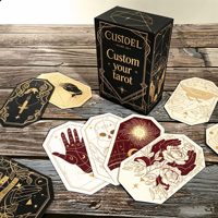 Boîte rigide personnalisée OEM pour cartes de tarot hexagonales avec estampage doré, cadeau éducatif et design sur mesure