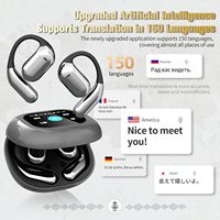 Audífonos Traductores Universales con IA, Comunicación Internacional, Panel Táctil LCD Digital, Interpretación Instantánea de Idiomas, OWS Open