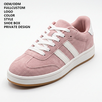 OEM ODM Baskets basses à plateforme pour femmes, à lacets, avec triple bande latérale, semelle extérieure en caoutchouc alvéolé TPR, style urbain