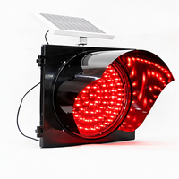 Feux clignotants solaires LED rouges durables et étanches, balise d'avertissement clignotante solaire pour le contrôle du trafic et la construction