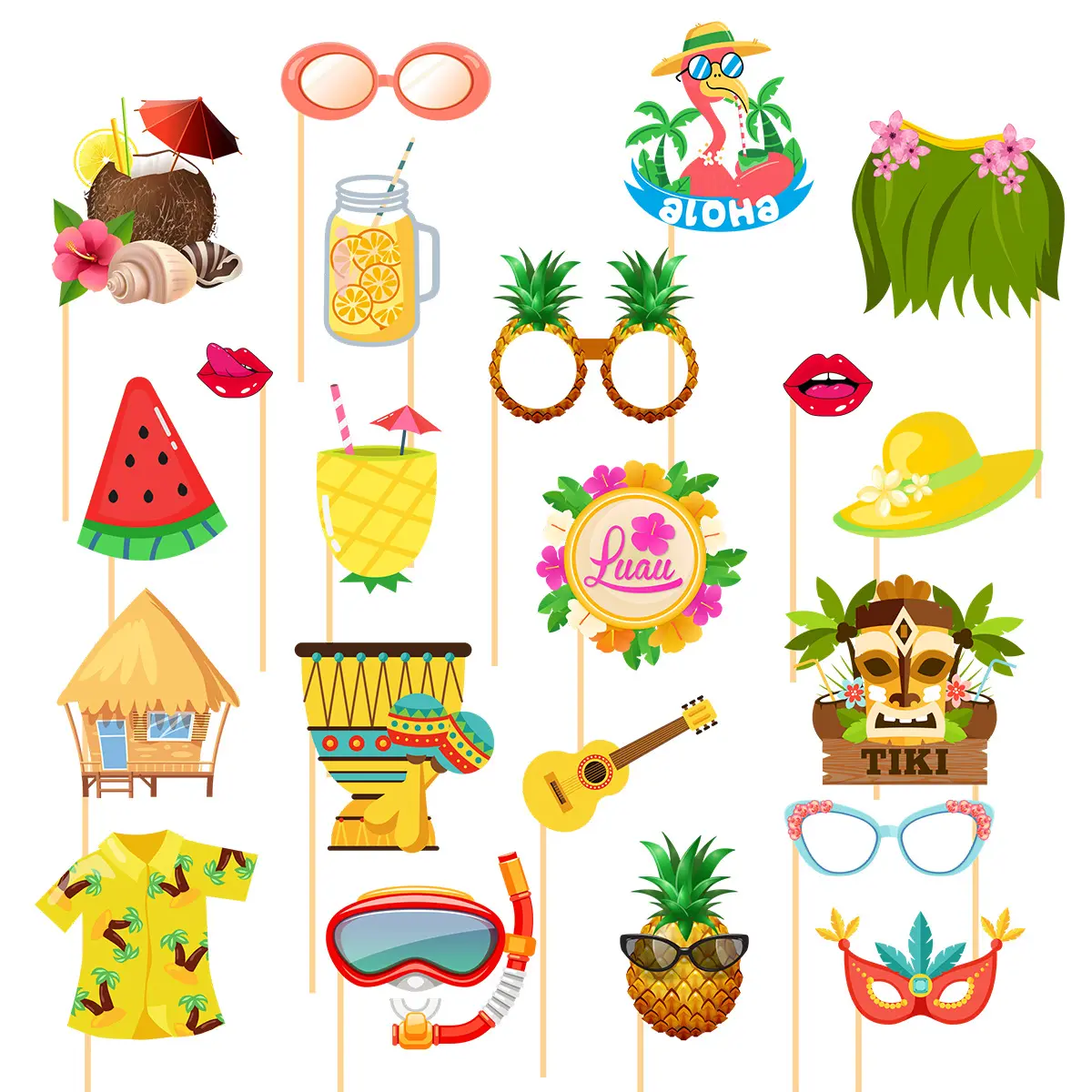 Hawaiian Beach Party Dekoration Foto Requisiten Sommer Geburtstags feier mit Schildern