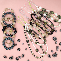 Manik akrilik Mode campuran manik-manik longgar warna Electroplating gelang Diy Aksesori rantai ponsel grosir