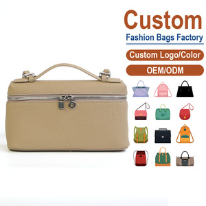 Top-Grain Cowhide LP19 Lunch Box Bag Genuine Leather Crossbody with Exquisite Zipper <b>Lock</b> Versatile for Daily Use All Seasons - Product Image 1