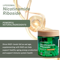 Complément liposomal NAD+ OEM ODM avec nicotinamide riboside, resvératrol en capsules, capsules NAD+