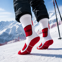 Chaussettes de ski sur mesure de haute qualité, fabrication OEM ODM, chaussettes de sport thermiques durables, évacuation de l'humidité pour les activités de plein air sur neige