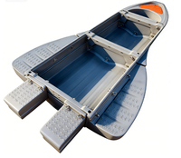 Bateau de pêche pliable en PE pour sports nautiques avec fonctions de dérive et de plongée, léger, pour 4 à 6 personnes