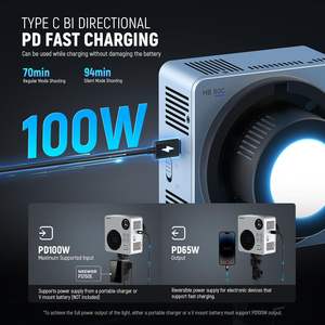 <span class=keywords><strong>NEEWER</strong></span> HB80C 80W Mini lumière vidéo <span class=keywords><strong>LED</strong></span> COB <span class=keywords><strong>RGB</strong></span> continue avec batterie intégrée de 72Wh et charge rapide PD 100W - Product Image 4