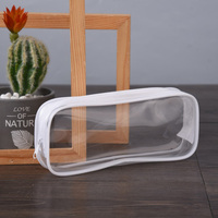 Étui à crayons personnalisé en PVC transparent résistant à l'eau, grande capacité, multifonctionnel, sac de maquillage tendance pour les voyages