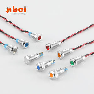 8mm Flach metallplatte Signal Pilot 12V <span class=keywords><strong>24V</strong></span> 36V 110V 220V IP65 Wasserdichte <span class=keywords><strong>LED</strong></span>-Anzeige lampe - Product Image 6