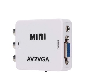 Mini convertisseur vidéo 1080P Convertisseur vidéo RCA <span class=keywords><strong>AV2VGA</strong></span> avec audio 3.5mm <span class=keywords><strong>AV2VGA</strong></span> / CVBS Audio vers PC HDTV - Product Image 1