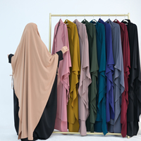 Nouveau Khimar Long Style Chador 2025 Avec Attache, Niqab Nida Modeste Pour Femmes Musulmanes, Hijab à Nouer Par-Dessus La Tête, Foulard de Prière Pour Femme
