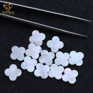 花宝石18*18*2高品質石両面レインボーホワイトシェル - Product Image 4