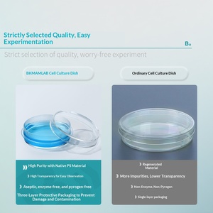 Placas <span class=keywords><strong>de</strong></span> <span class=keywords><strong>Cultivo</strong></span> Celular Biodegradables, <span class=keywords><strong>de</strong></span> Plástico Estéril con Agarre Fácil, <span class=keywords><strong>de</strong></span> 60 mm y 100 mm, Tratadas con TC - Product Image 2