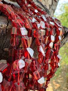 A A A+ <b>Red</b> Garnet Faceted Nugget <b>Beads</b> 8’ - Product Image 4