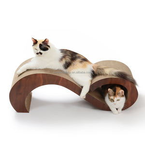 Luxo Natural Lounge <span class=keywords><strong>Scratcher</strong></span> para Gatos Reciclado Papelão Ondulado com Sisal Clássico Estilo Clássico Embalagem Da Caixa - Product Image 3