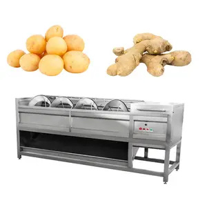 China Best Quality Continuous Discharge Spiral Onion Potato Ginger Peeler And Peeling Machine