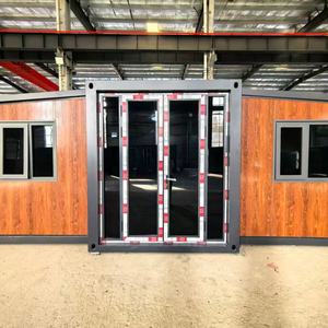 Maison conteneur modulaire préfabriquée en acier, <span class=keywords><strong>mobile</strong></span>, solaire, pliable, extensible, de type cabine, 40 pieds, avec ailes de 40 et 60 pieds - Product Image 1