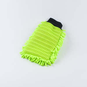 Gant de nettoyage automobile premium en chenille, un côté en tissu maillé, l'autre côté anti-rayures - Product Image 5