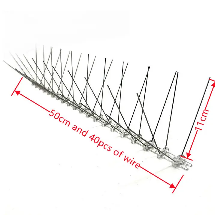 Best-selling customized UV-PROOF durable flexible PC polycarbonate bird spikes anti pigeon for roofs window sills eaves
